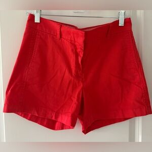 J. Crew Red Shorts Vibrant Red Cotton Casual